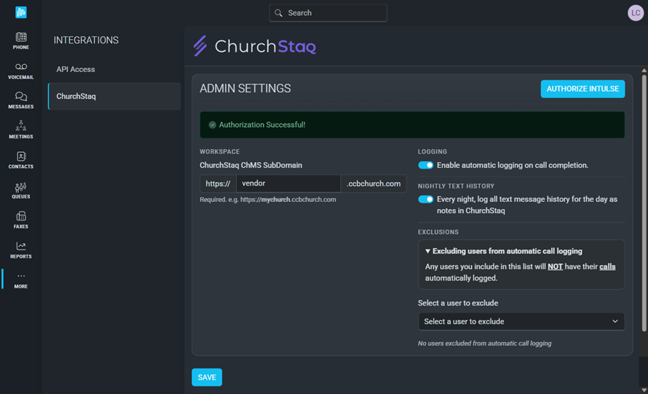 ChurchStaq Login